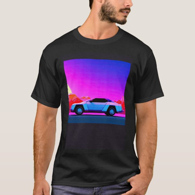 Camiseta Synthwave car outrun retrowave futuresynth (Anverso)