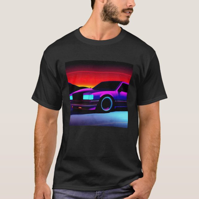 Camiseta Synthwave car outrun retrowave futuresynth (Anverso)