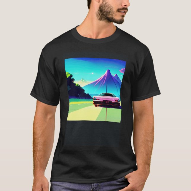 Camiseta Synthwave car outrun retrowave futuresynth (Anverso)