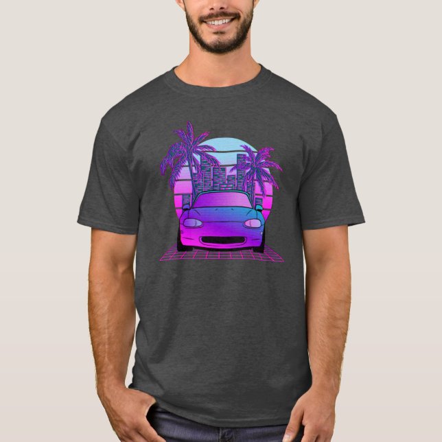 Camiseta Synthwave Miata NB (Anverso)