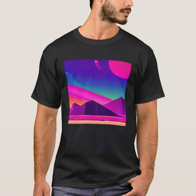 Camiseta Synthwave outrun retrowave futuresynth ciencia fic (Anverso)