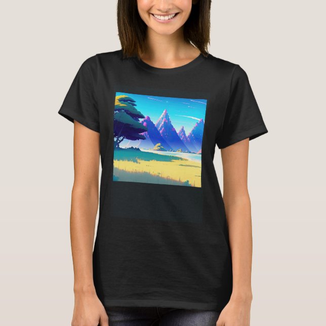 Camiseta Synthwave outrun retrowave futuresynth ciencia fic (Anverso)