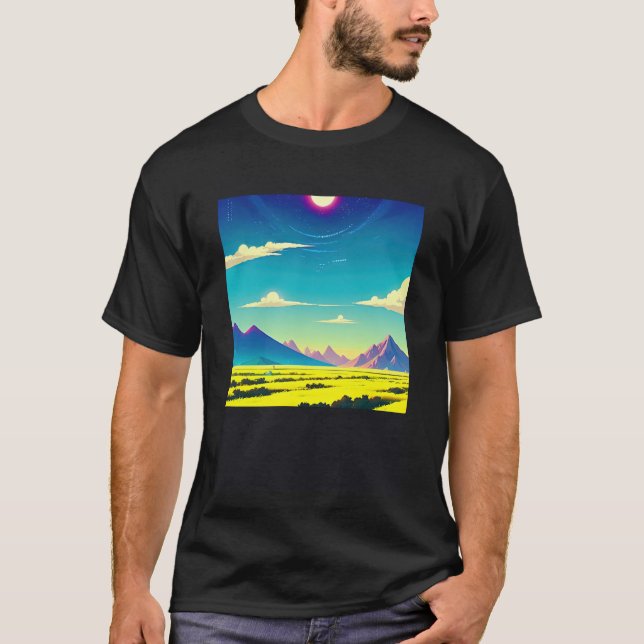 Camiseta Synthwave outrun retrowave futuresynth sci (Anverso)