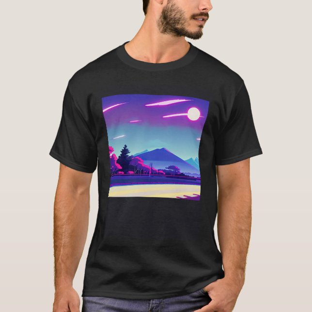 Camiseta Synthwave outrun retrowave futuresynth sci (Anverso)