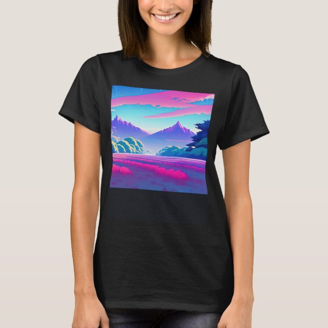 Camiseta Synthwave outrun retrowave futuresynth sci (Anverso)