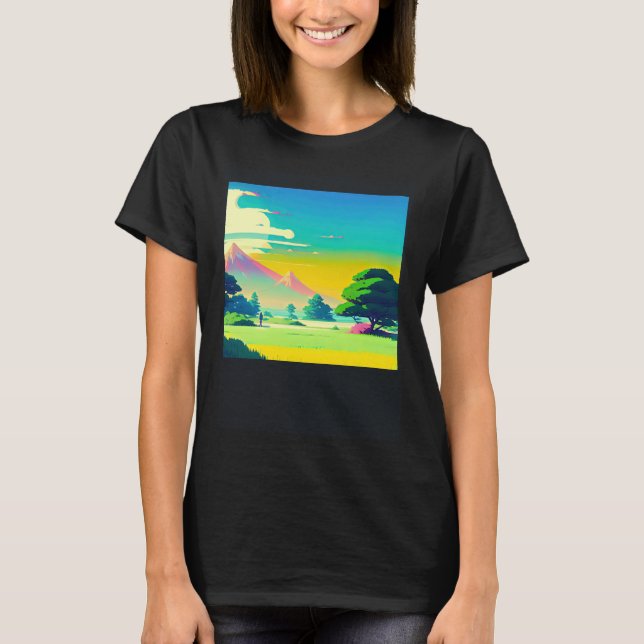 Camiseta Synthwave outrun retrowave futuresynth sci (Anverso)