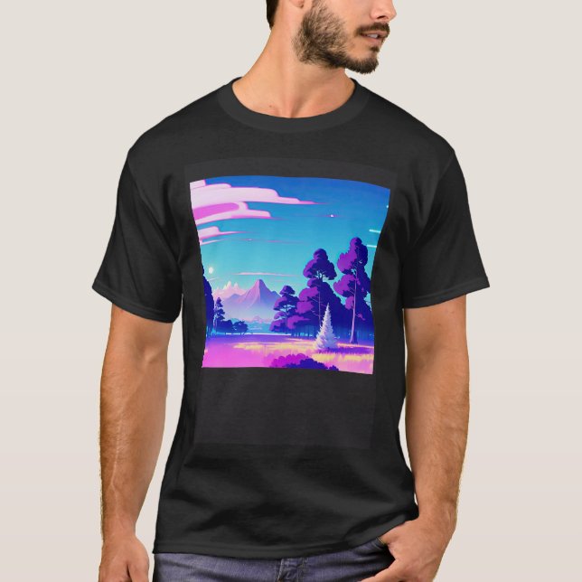 Camiseta Synthwave outrun retrowave futuresynth sci (Anverso)
