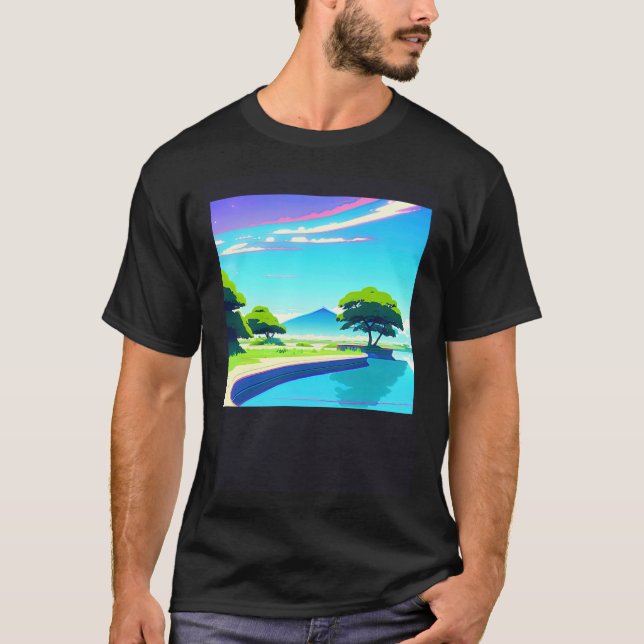 Camiseta Synthwave outrun retrowave futuresynth sci (Anverso)