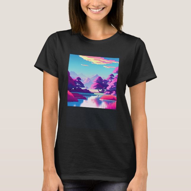 Camiseta Synthwave outrun retrowave futuresynth sci (Anverso)