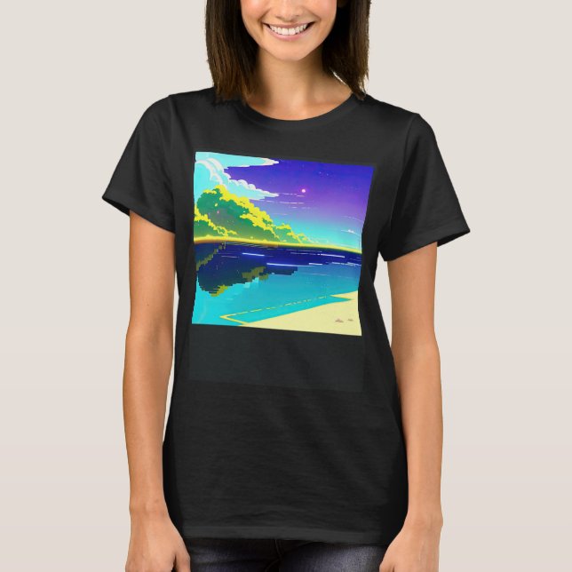 Camiseta Synthwave outrun retrowave futuresynth sci (Anverso)