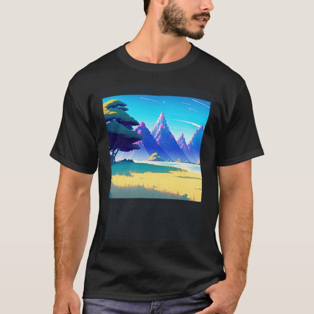 Camiseta Synthwave outrun retrowave futuresynth sci (Anverso)