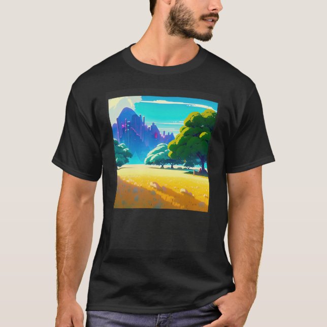 Camiseta Synthwave outrun retrowave futuresynth sci (Anverso)