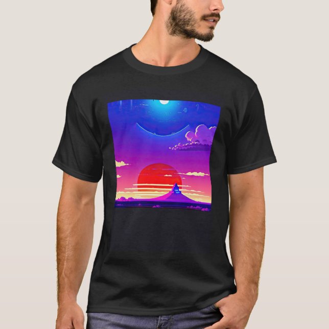 Camiseta Synthwave outrun retrowave futuresynth sci (Anverso)