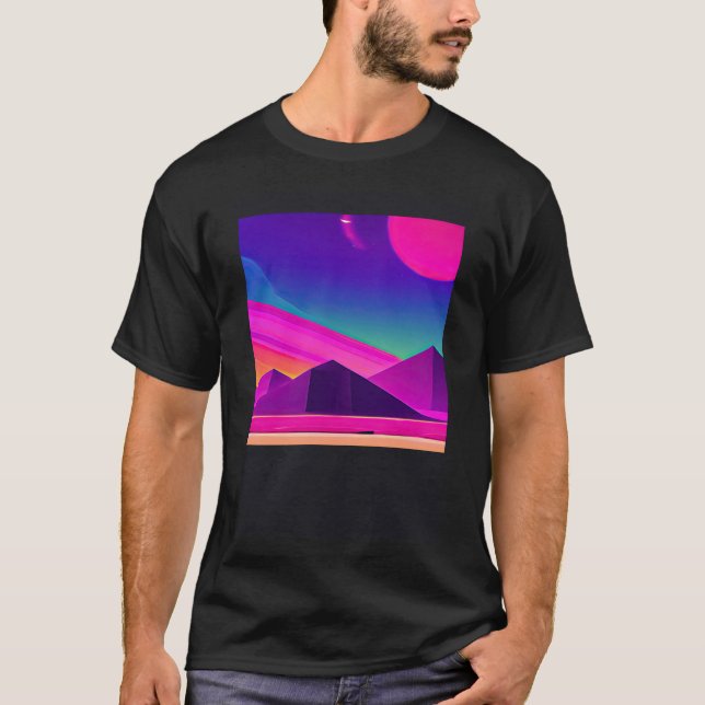 Camiseta Synthwave outrun retrowave futuresynth sci (Anverso)