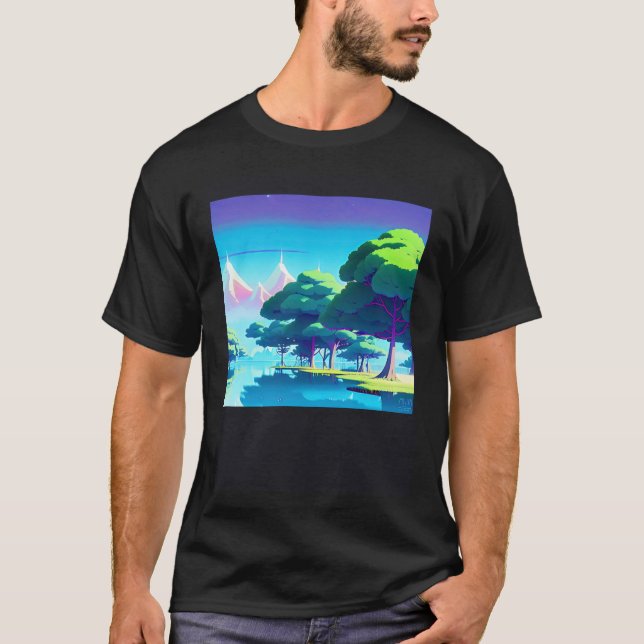 Camiseta Synthwave outrun retrowave futuresynth sci (Anverso)