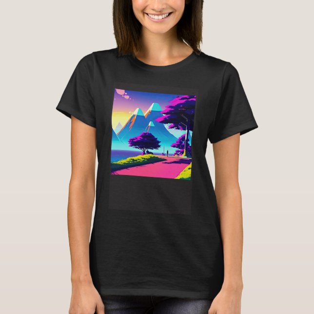 Camiseta Synthwave outrun retrowave futuresynth sci (Anverso)