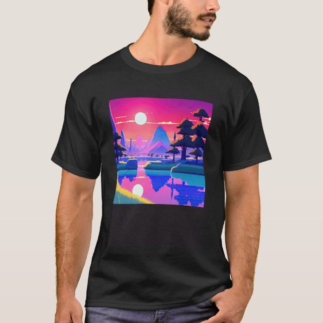 Camiseta Synthwave outrun retrowave futuresynth sci (Anverso)