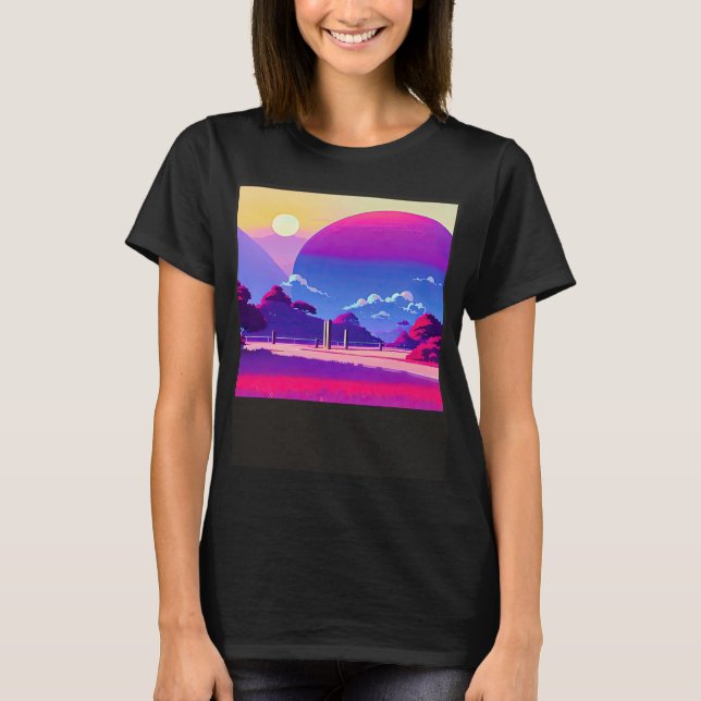 Camiseta Synthwave outrun retrowave futuresynth sci (Anverso)