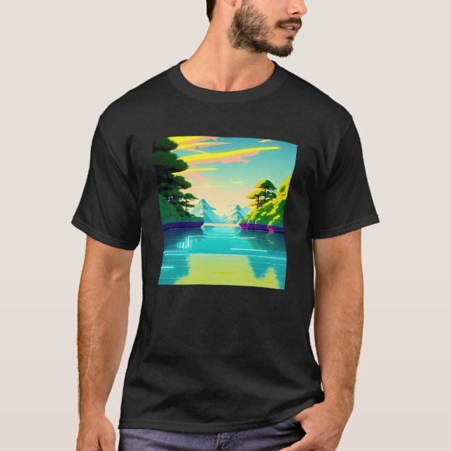 Camiseta Synthwave outrun retrowave futuresynth sci 3 (Anverso)