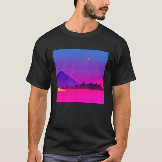 Camiseta Synthwave outrun retrowave futuresynth sci 52 (Anverso)