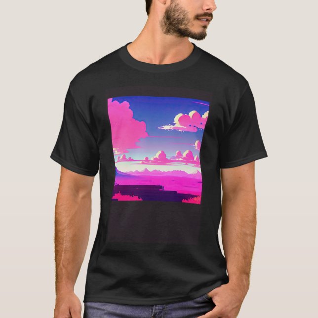 Camiseta Synthwave outrun retrowave futuresynth sci 7 (Anverso)