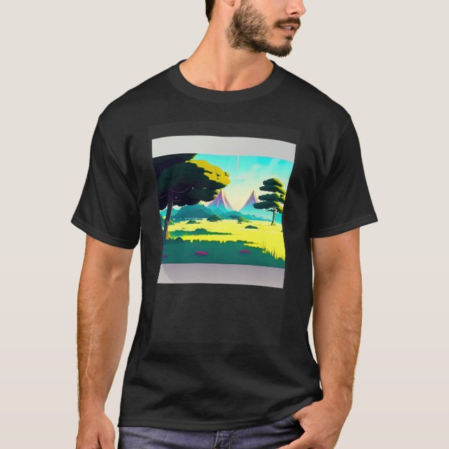 Camiseta Synthwave outrun retrowave futuresynth sci 77 (Anverso)
