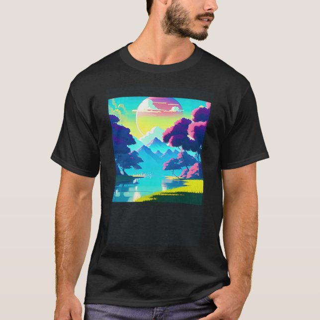 Camiseta Synthwave outrun retrowave futuresynth sci 84 (Anverso)