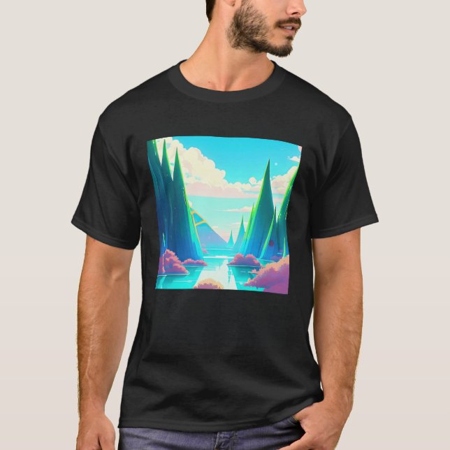 Camiseta Synthwave outrun retrowave futuresynth sci fi (Anverso)