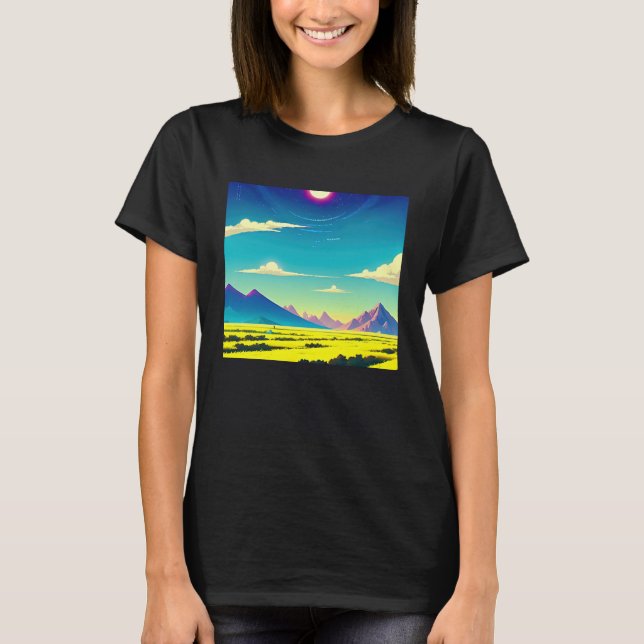 Camiseta Synthwave outrun retrowave futuresynth sci fi  15 (Anverso)