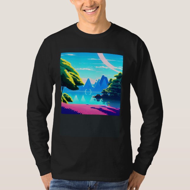 Camiseta Synthwave outrun retrowave futuresynth sci fi  17 (Anverso)