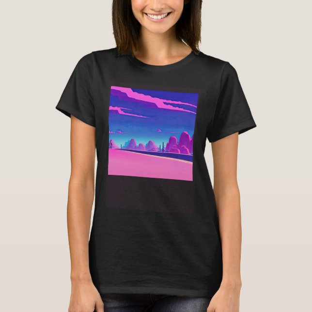 Camiseta Synthwave outrun retrowave futuresynth sci fi  20 (Anverso)