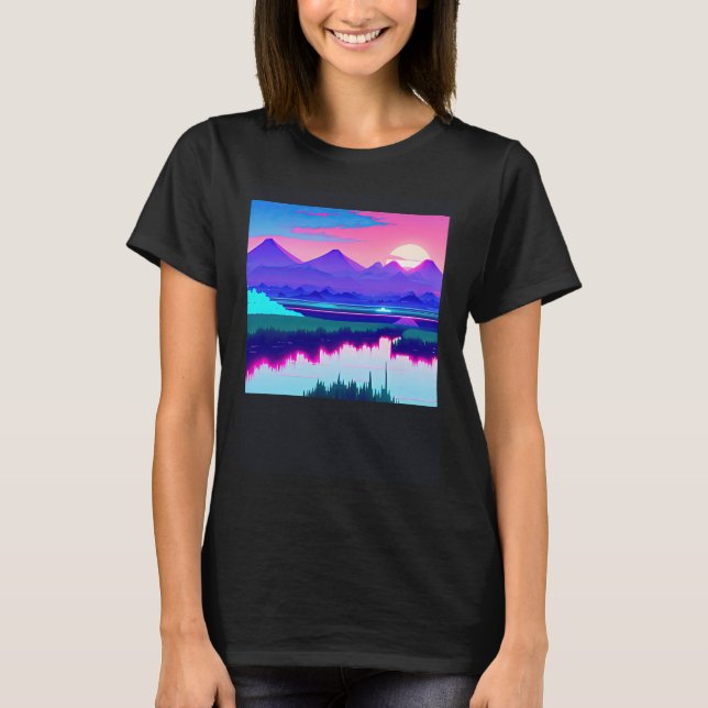 Camiseta Synthwave outrun retrowave futuresynth sci fi  54 (Anverso)