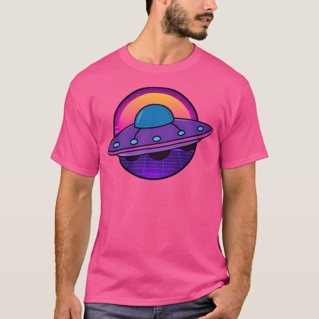 Camiseta Synthwave Ufo (Anverso)