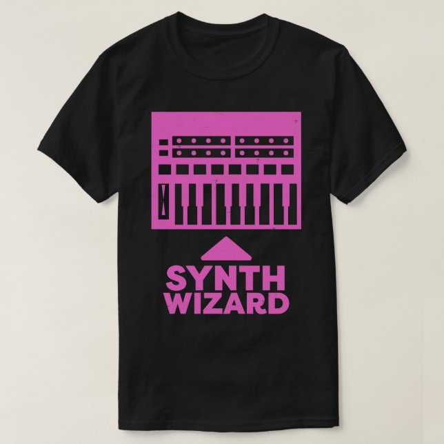 Camiseta SynthWizard Synthesizer Music Productor (Diseño del anverso)