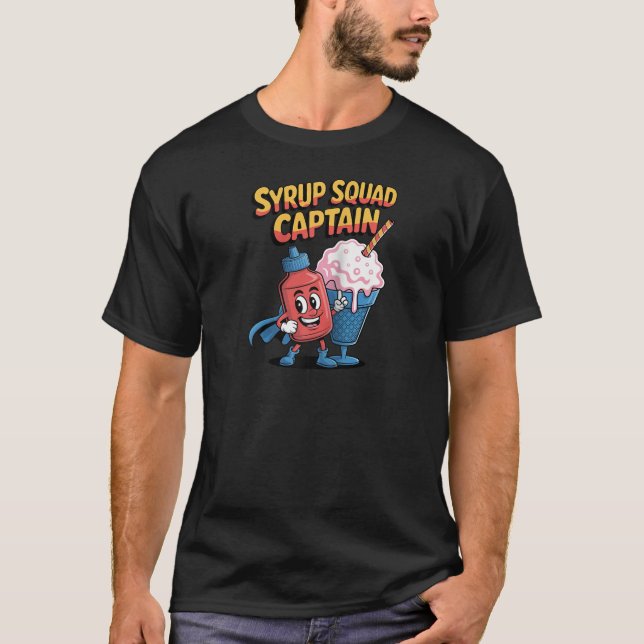 Camiseta Syrup Squad Captain Shaved Ice Summer Foodie Desig (Anverso)
