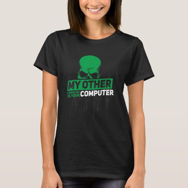Camiseta Sysadmin Hacker Nerd It White Head My Other Comput (Anverso)