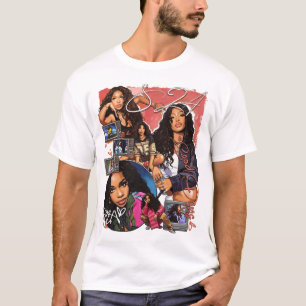 Camiseta SZA – Cantante de R&B y Collage de Icono Musical