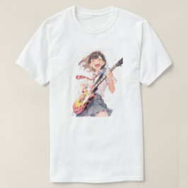 Camiseta Tシャツ T-shirt|ギターJK 02 寿司娘 GenerativeAI
