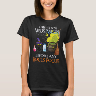 Camiseta T1d Esta Bruja Necesita Insulina