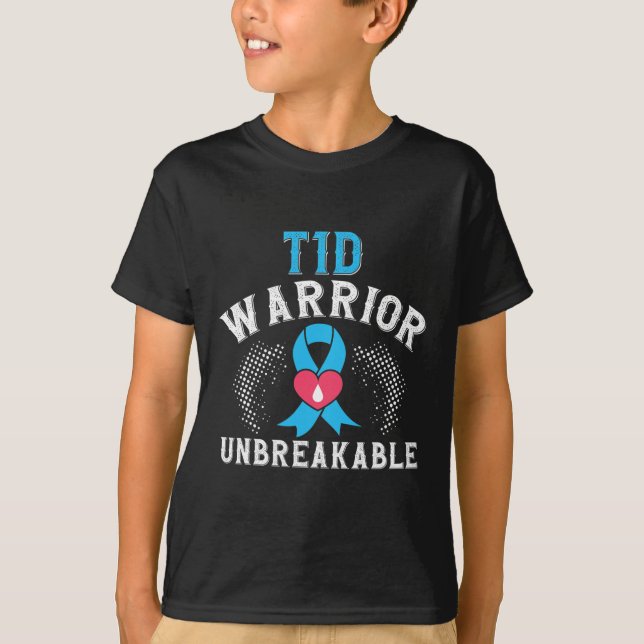 Camiseta T1d Guerrero Inquebrantable Diabetes Mes de Concie (Anverso)