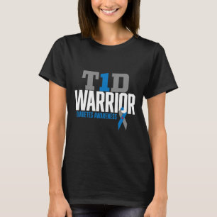 Camiseta T1d Guerrero Tipo 1 Conciencia sobre la diabetes D