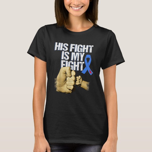 Camiseta T1d Her Fight Is My Fight Diabetes Awareness Blue  (Anverso)