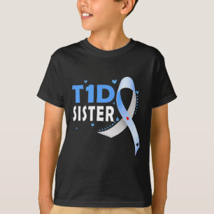 Camiseta T1D Hermana Tipo 1 Conciencia sobre la diabetes Pa