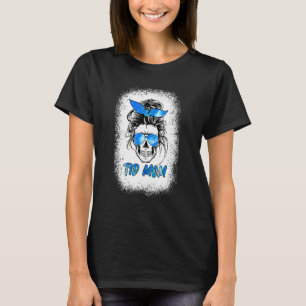 Camiseta T1d Mamá Tipo 1 Cinta Diabetes Messy Bun Skull Mo