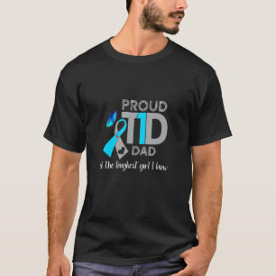 Camiseta T1D Orgulloso Papá Diabetes Conciencia Insulina Pá