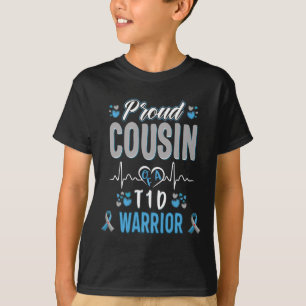 Camiseta T1D orgulloso primo orgulloso Diabetes Conciencia