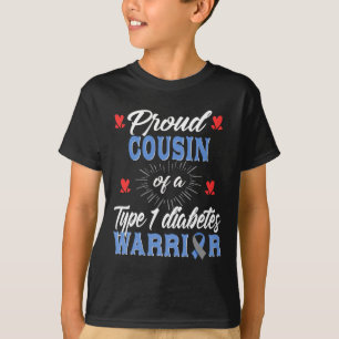 Camiseta T1D Primo Orgulloso Diabetes Conciencia Tipo 1 Ins