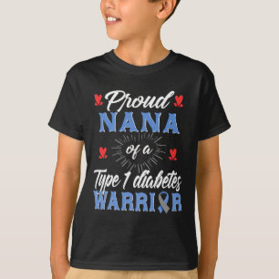 Camiseta T1d Proud Nana Diabetes Conciencia Tipo 1 Insulina