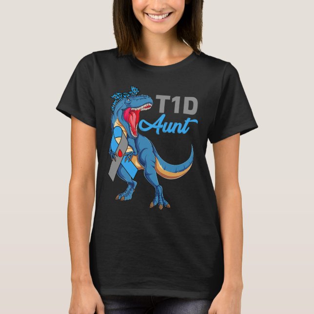 Camiseta T1d Tía Tipo 1 Sensibilización sobre la diabetes M (Anverso)