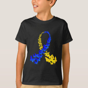 Camiseta T21 Día Mundial del Síndrome de Down de Mariposa M